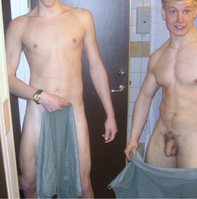 Photo by exhibinudists with the username @exhibinudists,  September 26, 2014 at 7:37 AM and the text says 'foreskinfriday:

shower buddies #foreskinfriday'