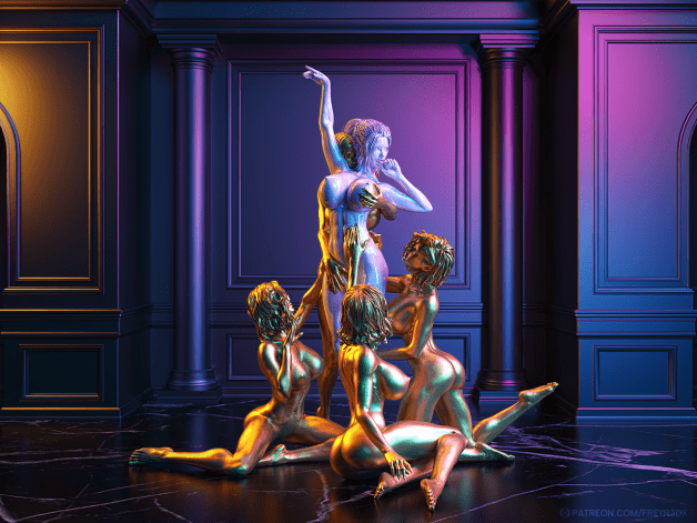 Photo by Freyr3DX with the username @Freyr3DX, who is a verified user,  July 27, 2021 at 2:33 AM. The post is about the topic 3D Erotic Art and the text says 'Babylon'