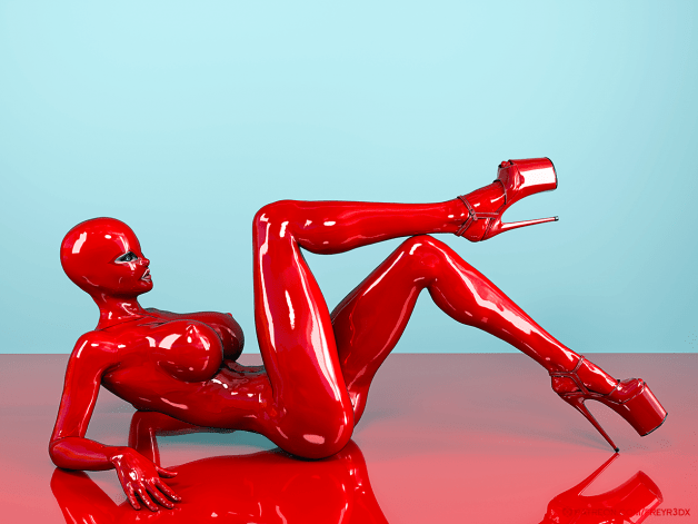Photo by Freyr3DX with the username @Freyr3DX, who is a verified user,  November 8, 2021 at 3:49 AM. The post is about the topic Leather and Latex and the text says 'Latex Red'