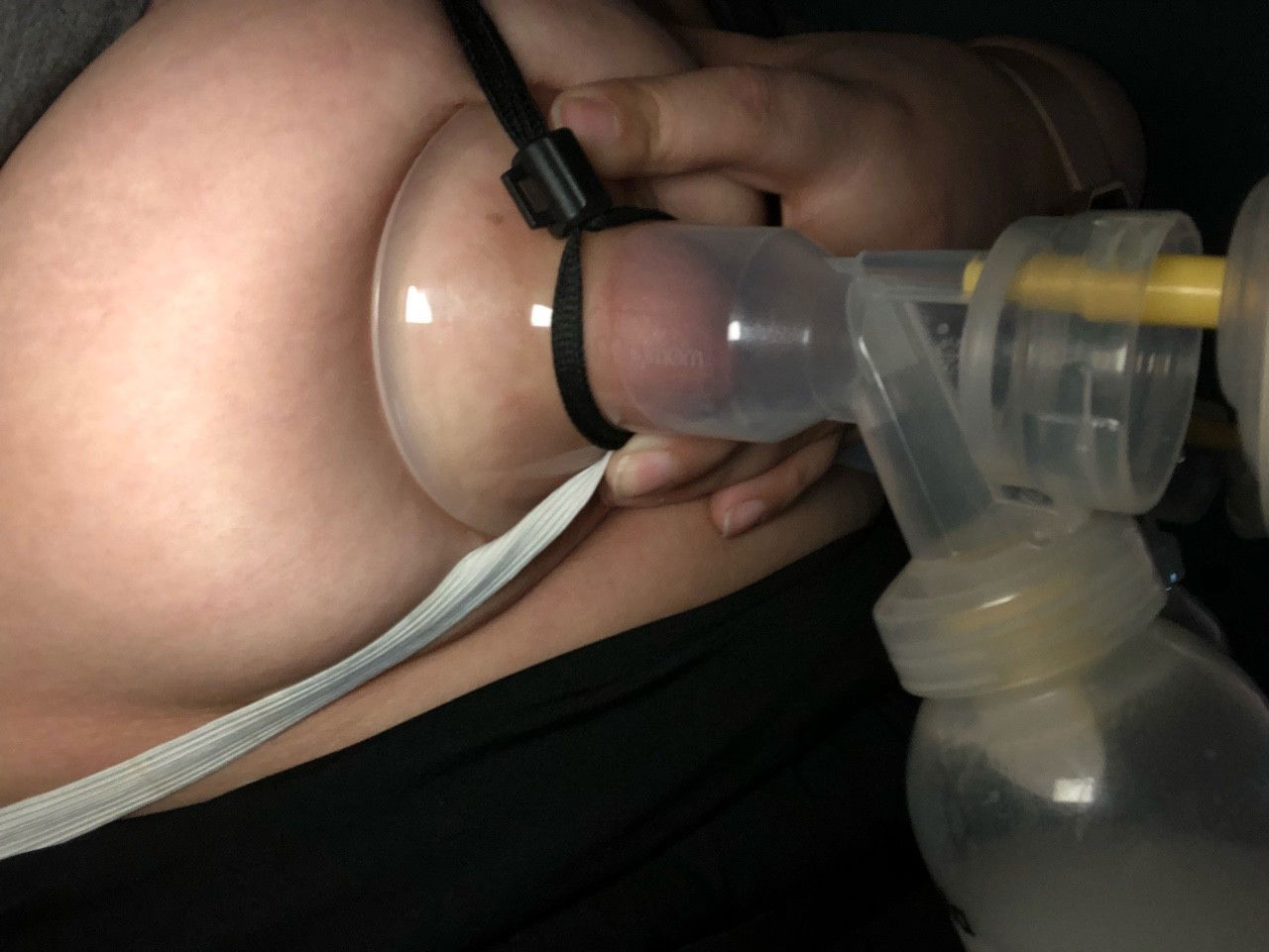 Watch the Photo by preggoalways with the username @preggoalways, posted on March 2, 2018 and the text says '8 am pumping and they looks so good hooked up to the pump #preggoalways  #lactation  #lactating  #lactating  #girl  #pumping  #pumping  #harness  #breast  #pumping  #hucow  #hucow  #life  #human  #cow  #udders  #big  #udders  #full  #udders  #full  #boobs..'