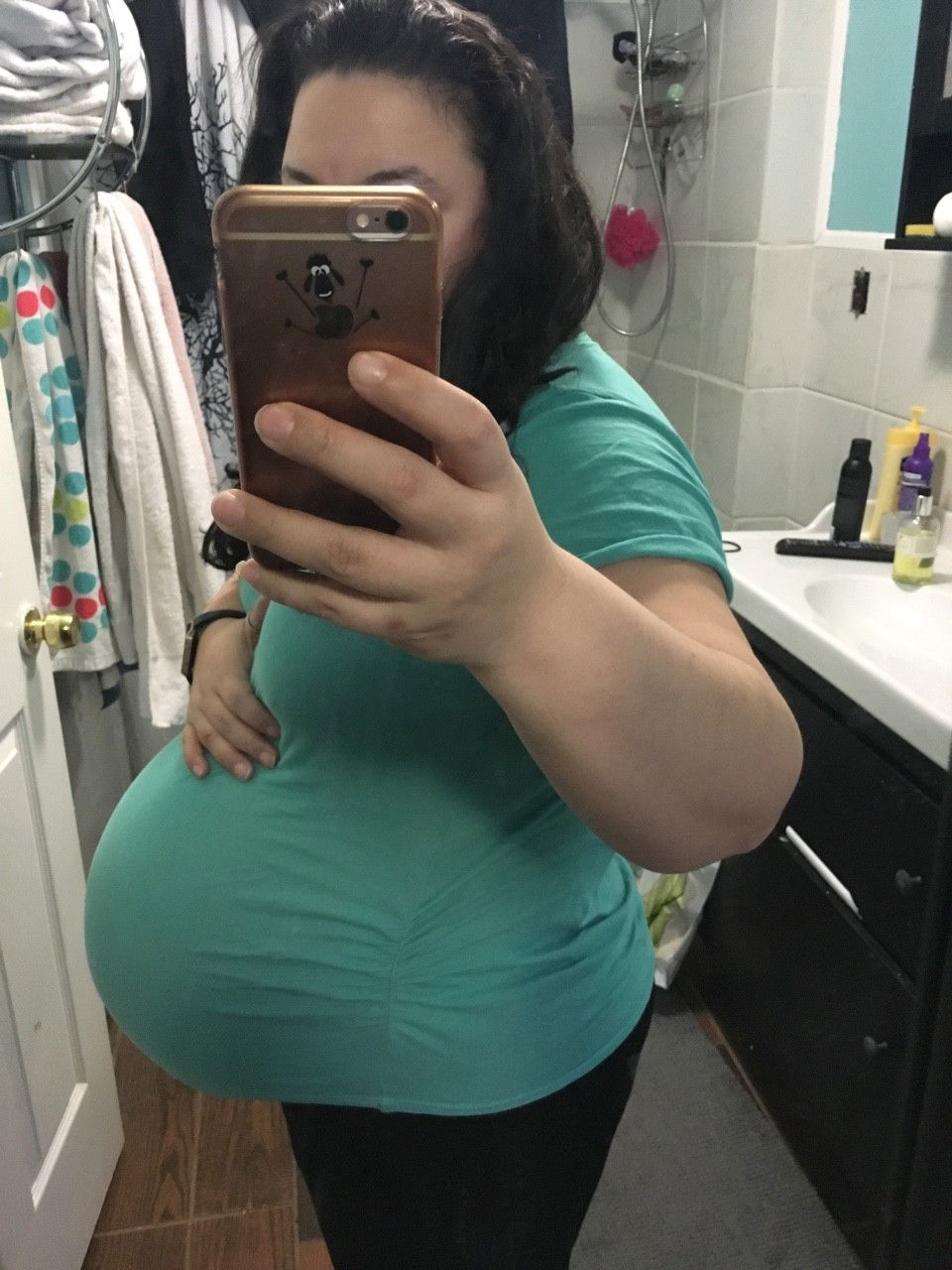 Photo by preggoalways with the username @preggoalways,  March 1, 2017 at 11:40 PM and the text says 'Some more pics from my last pregnancy; can&rsquo;t wait to do it again #preggoalways  #preggo  #pregnacy  #pregnant  #big  #belly'