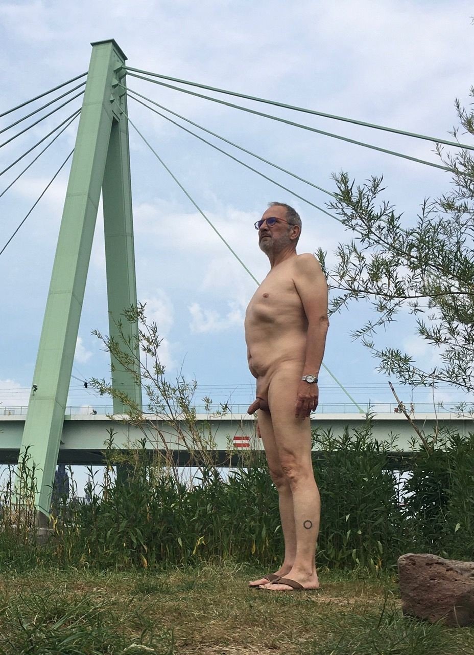 Photo by sneax6969 with the username @sneax6969, who is a verified user,  June 5, 2020 at 2:27 PM. The post is about the topic nude men in flip-flops and the text says 'Hot day in Cologne. No clothes recommended'