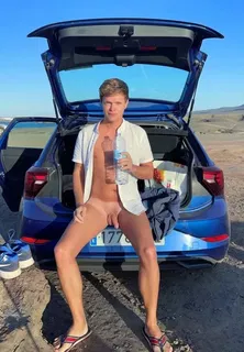 Album by sneax6969 with the username @sneax6969, who is a verified user,  August 9, 2024 at 5:48 PM and the text says 'Flip-Flops and cars and of course naked man'