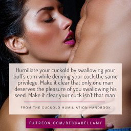 Photo by beccabellamy with the username @beccabellamy,  March 25, 2022 at 10:37 PM. The post is about the topic Cuckold Captions and the text says 'Every man – no matter who he is – loves when a woman swallows for him. It’s like you’re giving him a gift when you take his seed in your mouth and down your throat. Most men would love it if you act like you actually enjoy it, but that’s not necessary...'