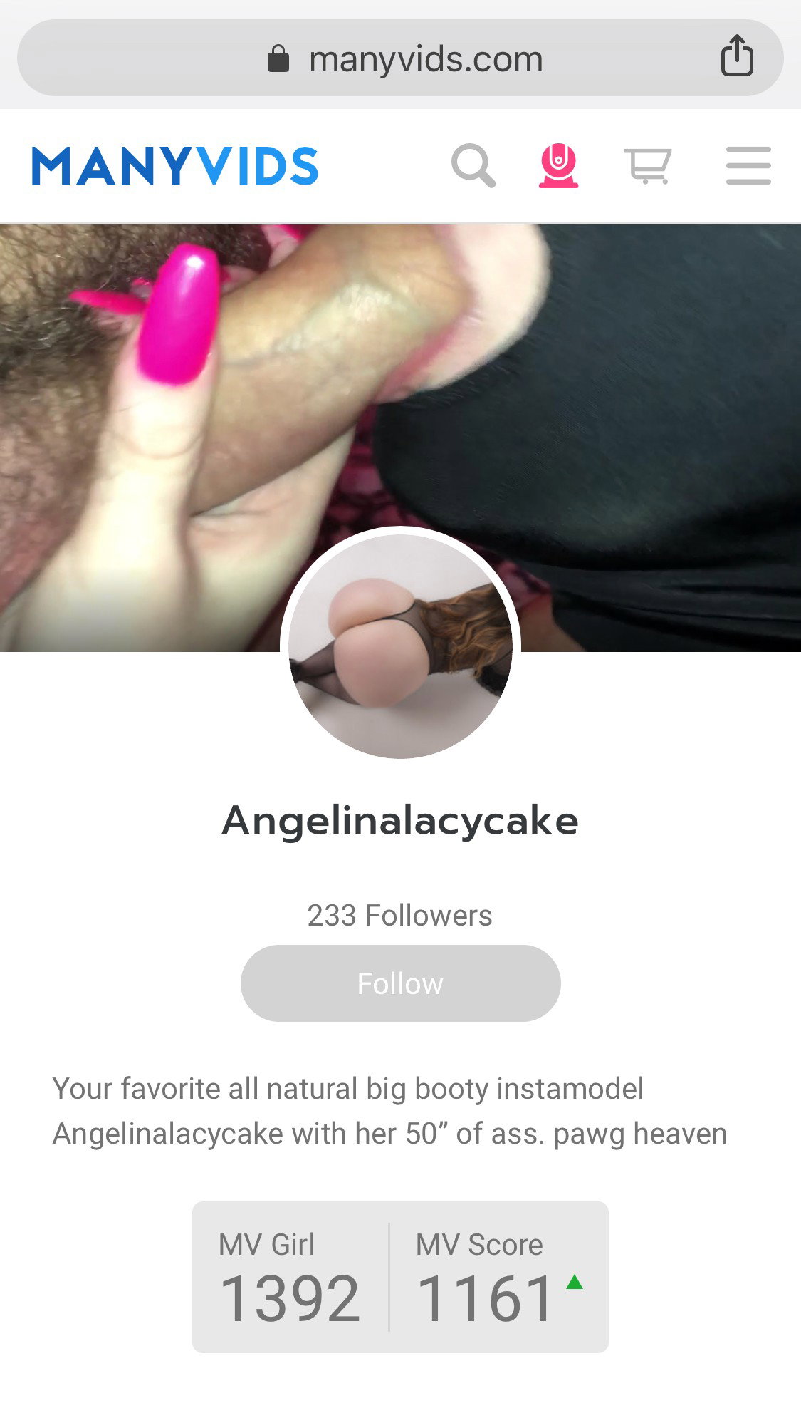 Post by Angelinalacycake with the username @Angelinalacycake, who is a star user,  January 3, 2019 at 6:25 PM. The post is about the topic blowjob and the text says 'Follow me for best dick sucking videos'