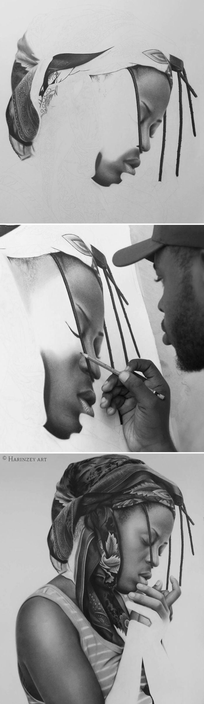 Photo by BlaXRetu with the username @BlaXRetu,  March 25, 2017 at 10:08 PM and the text says 'lagonegirl:



Unbelievable realistic pencil drawings by this Nigerian artist look more real than photos themselves.


What absolute fucking incredible talent. This is Black Excellence! #ProtectBlackArtists  #BlackPride'