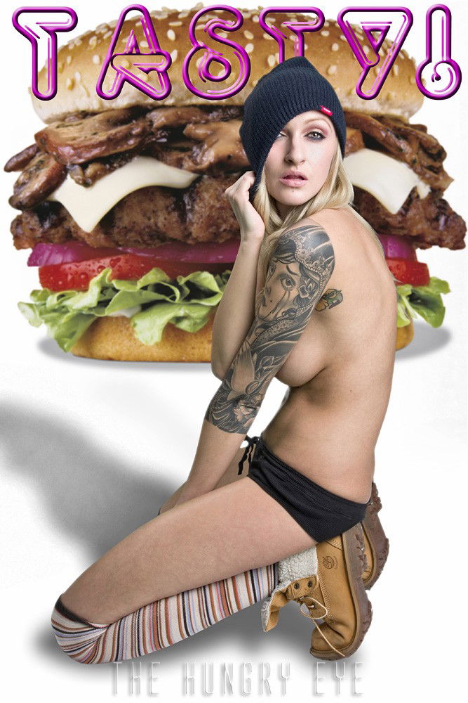 Photo by HungryEye with the username @HungryEye, who is a brand user,  July 25, 2013 at 4:50 PM and the text says 'Burger Time!Alyssa came to me and said, &ldquo;I want to do something really weird, with a mish mash of props.&rdquo;
When asked what she wanted as a background, she said, &ldquo;Hamburgers!&rdquo;
It took me a while to come up with some appropriate..'