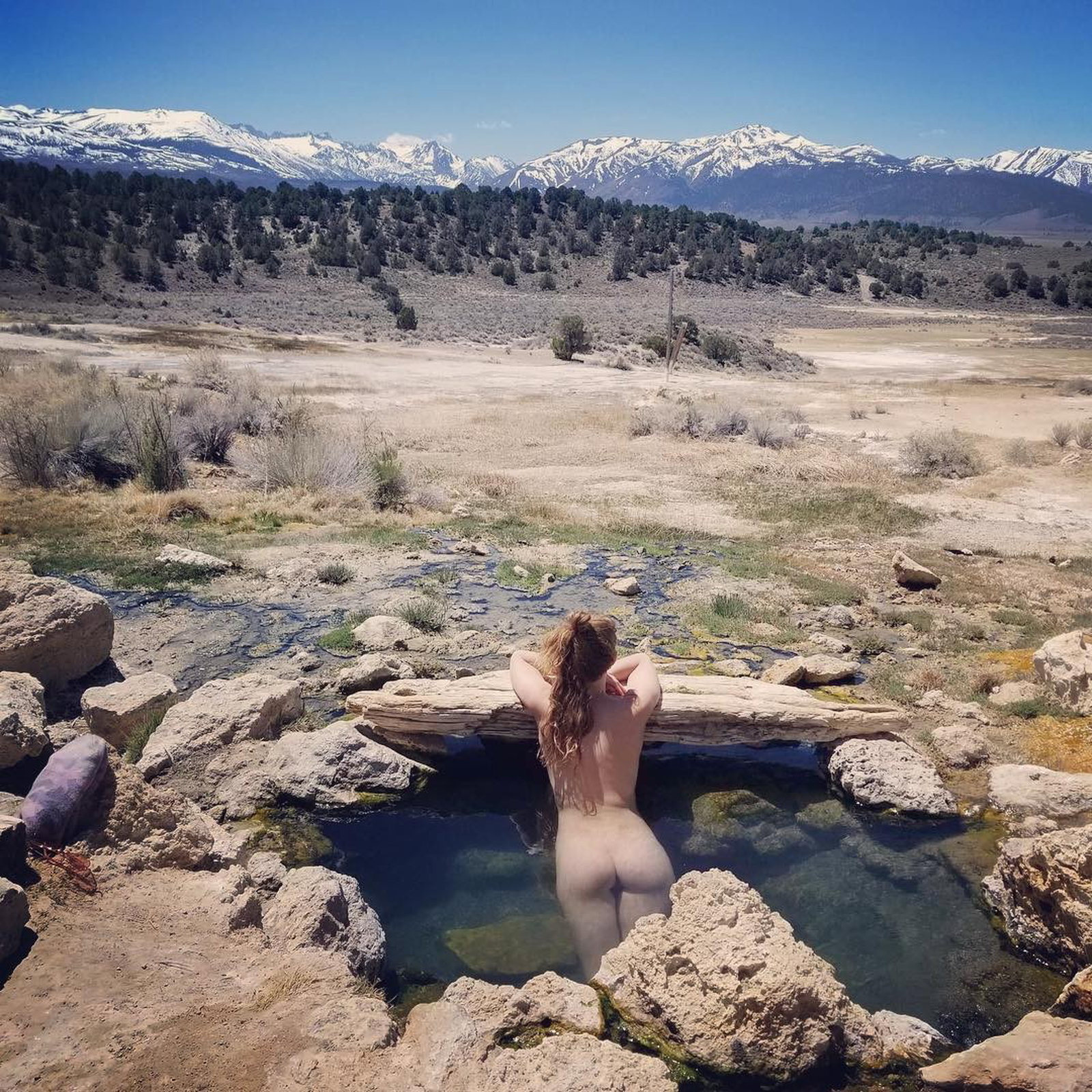 Watch the Photo by rysvdcafeq with the username @rysvdcafeq, posted on June 1, 2018 and the text says 'soakingspirit:
mary.heartemisia
Penthouse for the wild ones. .....#selfcare #hotsprings #bliss#naturalhotspring #californiaadventure#sagebrush #spa'