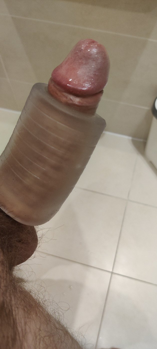 Photo by Mrwibble1 with the username @Mrwibble1, who is a verified user,  January 28, 2021 at 10:35 PM. The post is about the topic Rate my pussy or dick and the text says 'feels so good using my stroker to tease myself and eventually cum. i enjoy trying differnet lubes to give sensation as i play with myself'