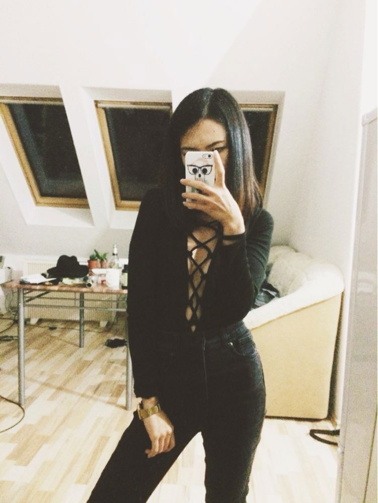 Photo by alierotic2 with the username @alierotic2,  January 18, 2016 at 2:32 PM and the text says 'Wink Gal Autumn Deep V Neck Bandage Long Sleeve Knitted Sexy Black Bodysuit Women 1528 deal
Buyer: Tram H.
Via: http://www.aliexpress.com/item//32433029050.html #Wink  #Gal  #Autumn  #Deep  #V  #Neck  #Bandage  #Long  #Sleeve  #Knitted  #Sexy  #Black..'