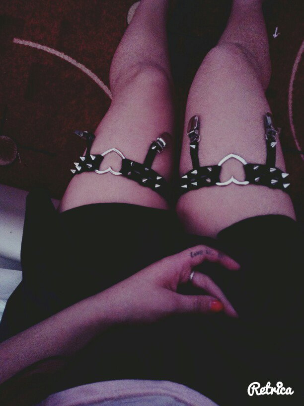 Photo by alierotic2 with the username @alierotic2,  November 29, 2016 at 1:21 AM and the text says 'Sexy Studded Heart Garters Rivet Punk Goth Harajuku Style Handmade Garter Belt Leg Ring for Women Gift One Adjust able Free Size
Buyer: AliExpress Shopper
Via: http://www.aliexpress.com/item//32664314856.html #sexy  #studded  #heart  #garters  #rivet..'