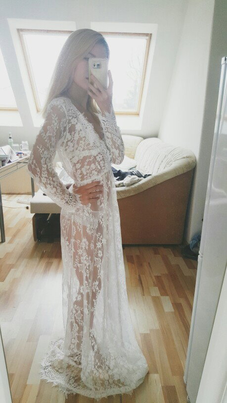 Photo by alierotic2 with the username @alierotic2,  April 4, 2016 at 3:33 AM and the text says 'New 2016 Pregnant Women Sexy Lace Embroidery Long Maxi Dress Long Sleeve Deep V Neck See Through Vestidos Plus Size S-XXL
Buyer: Tram H.
Via: http://www.aliexpress.com/item//32435324480.html #pregnant  #women  #sexy  #lace  #embroidery  #long  #maxi..'