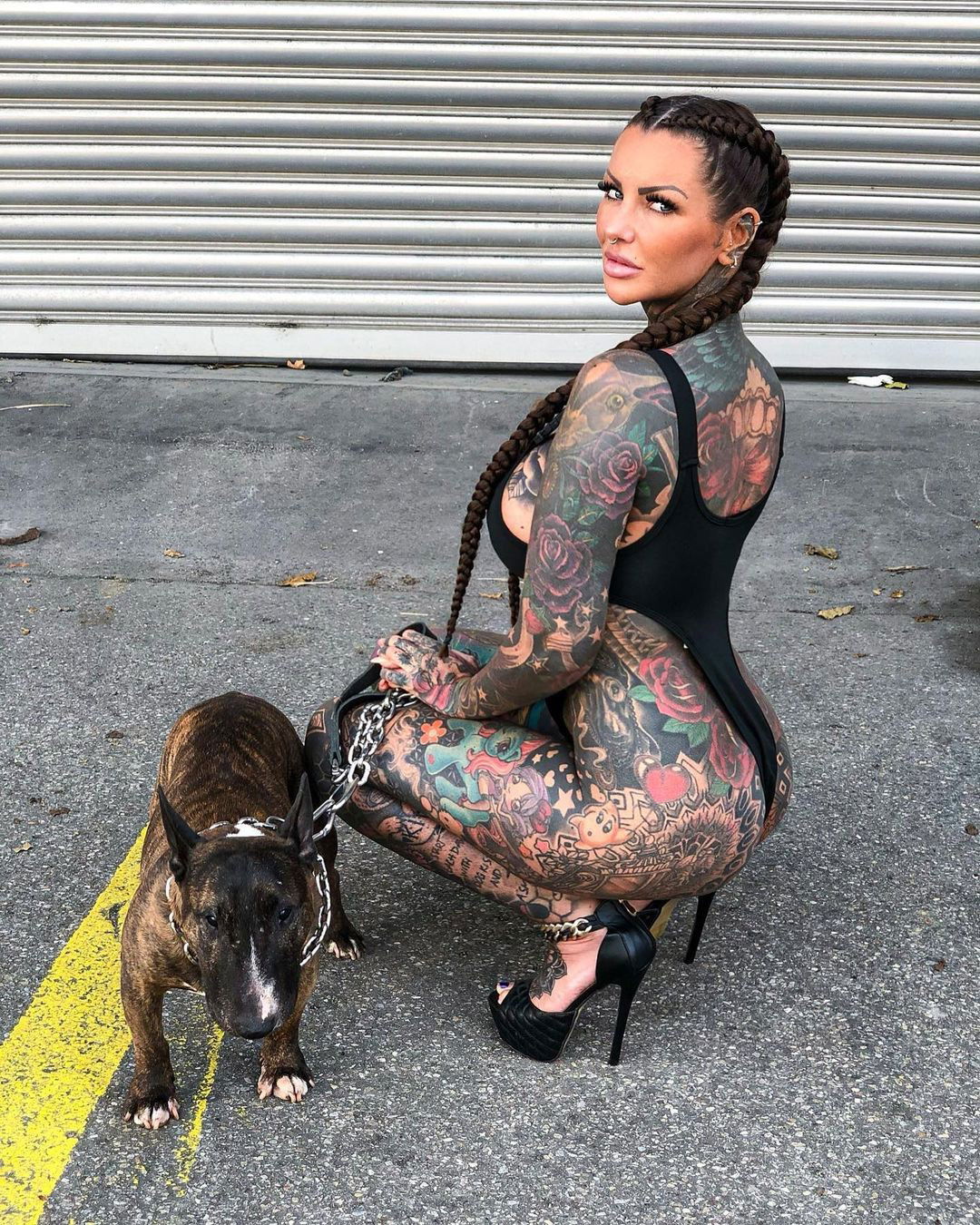 Photo by Devynsdogg with the username @Devynsdogg,  January 2, 2021 at 10:07 PM. The post is about the topic Tattoo and the text says 'The tattooed lady is HOT! #brunettebeauties #fetish #bikinibabes #girlswhithhighheels #sexyfemales #babes'