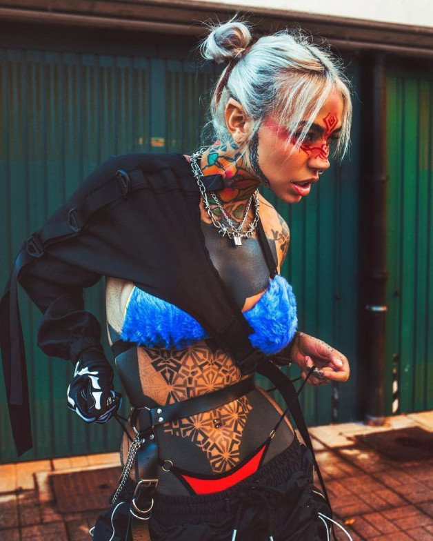 Photo by Devynsdogg with the username @Devynsdogg,  July 8, 2021 at 5:45 AM. The post is about the topic Tattoo and the text says 'She is truly exotic! #fetish #inkedwomen #sexyfemales #babes #grunge #blondesarebeautiful'
