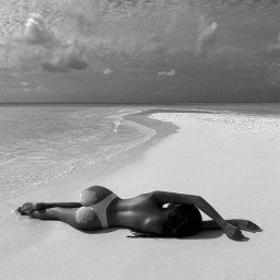 Photo by Devynsdogg with the username @Devynsdogg,  September 27, 2021 at 2:30 AM. The post is about the topic Beauty of the Female Form and the text says 'Beauty and the beach!  #wetgirls #blackandwhite #ass #bikinibabes #sexyfemales #blackbeauties #ebony'