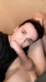 Photo by Donnie Havok with the username @DonnieHavok, who is a verified user,  March 7, 2019 at 9:10 PM. The post is about the topic Gay Blowjob and the text says 'I love it when @YoungGuySlut gets a hold of my dick'