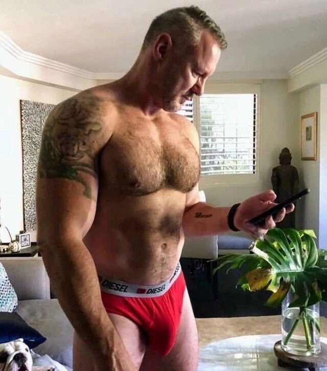 Photo by GoMakeIt with the username @GoMakeIt,  December 21, 2018 at 4:51 AM and the text says 'This daddy is under my skin, and I like it ALOT! #Muscle  #Daddy  #musclebear  #FUCK  #ME  #DADDY'