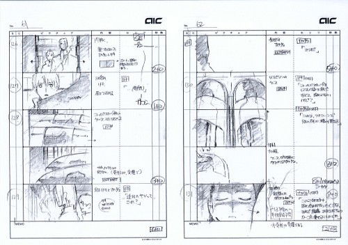 Photo by 『間の楔』ってしっているか? with the username @KaiKold,  July 8, 2016 at 8:11 AM and the text says 'multimediaotakugal:

Ai no Kusabi (2012) Storyboards
[image sources: 1 | 2 | 3 | 4 | 5 ]'