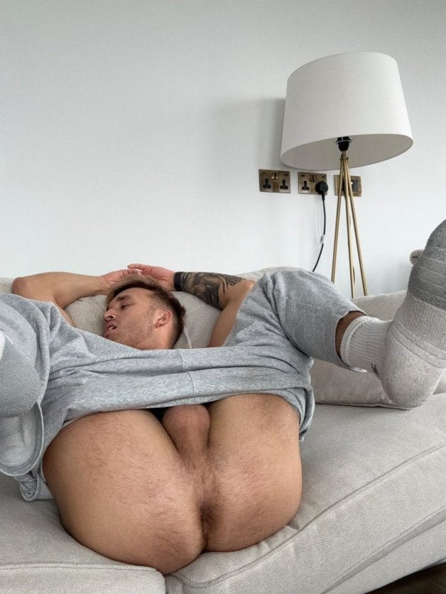 Photo by Nickplus33 with the username @Nickplus33, who is a verified user,  July 11, 2024 at 2:55 AM and the text says '#buttspread #hairyhole #otter  #scruff  #balls'