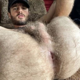 Photo by Nickplus33 with the username @Nickplus33, who is a verified user,  May 3, 2024 at 3:25 AM and the text says '#Forest #obsession #balls #buttspread #hairyhole #beard #caps #otter'