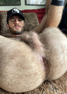 Photo by Nickplus33 with the username @Nickplus33, who is a verified user,  May 3, 2024 at 3:25 AM and the text says '#Forest #obsession #balls #buttspread #hairyhole #beard #caps #otter'