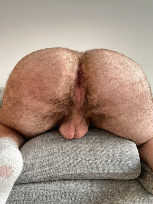 Photo by Nickplus33 with the username @Nickplus33, who is a verified user,  June 22, 2024 at 3:04 AM and the text says '#buttspread #hairyhole #beefy #balls'