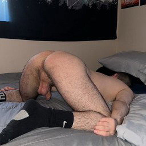 Photo by Nickplus33 with the username @Nickplus33, who is a verified user,  April 28, 2024 at 3:01 AM and the text says '#allfours #balls #lowhangers #uncut  #hairyhole #trimmed  #buttspread'
