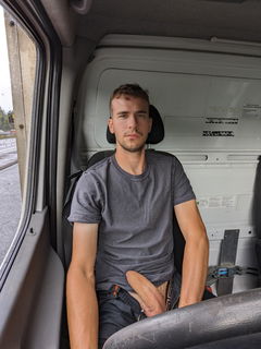 Photo by Nickplus33 with the username @Nickplus33, who is a verified user,  February 3, 2024 at 5:54 AM and the text says '#hung #car #thickdick #scruff #dimples #otter #reveal'