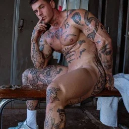 Photo by Nickplus33 with the username @Nickplus33, who is a verified user,  May 14, 2024 at 6:40 AM and the text says '#ink #muscled #smooth #youngdilf'