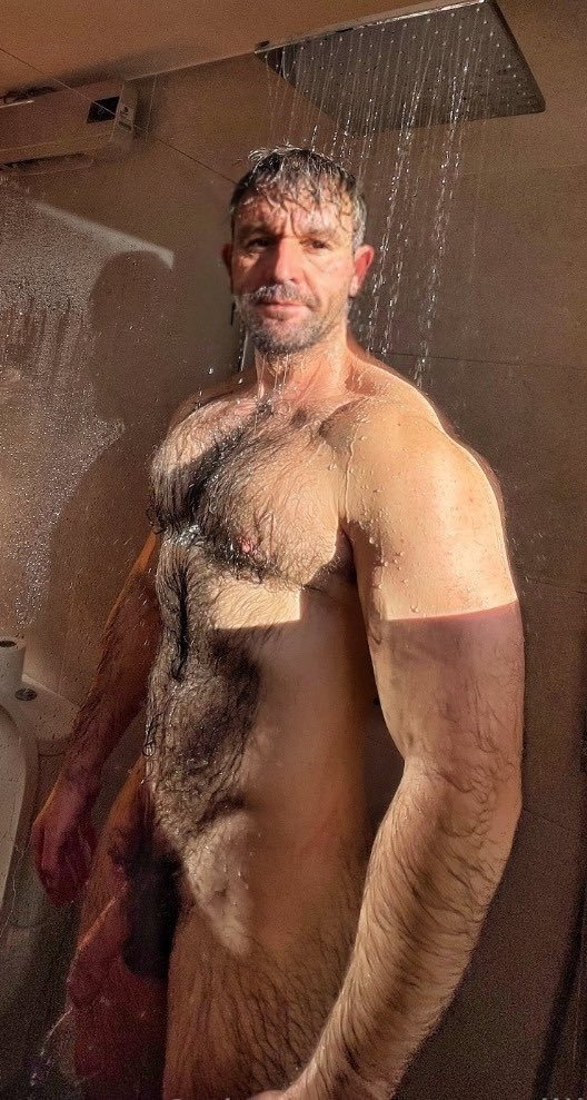 Watch the Photo by Nickplus33 with the username @Nickplus33, who is a verified user, posted on March 3, 2024 and the text says '#shower #dilf #hairy #muscled #hung #thickdick #thickbush #fatcock #thickdick #uncut'
