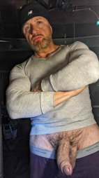Photo by Nickplus33 with the username @Nickplus33, who is a verified user,  May 9, 2024 at 2:45 AM and the text says '#massivecock #monstercock #hung #daddy #beard #trimmed  #uncut  #thickdick #balls #reveal'