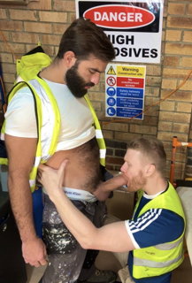 Photo by Nickplus33 with the username @Nickplus33, who is a verified user,  June 29, 2024 at 2:35 AM and the text says '#beard #hung #bush #hairy #ginger #cocksucking #massivecock #thickdick #dilf #balls #BJ #tradie #dilf #hung'