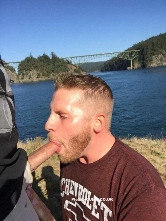 Photo by Nickplus33 with the username @Nickplus33, who is a verified user,  April 6, 2024 at 1:56 AM and the text says '#beard #youngdilf #outdoorcruising #outdoors #cocksucking #BJ'