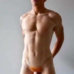 Photo by Nickplus33 with the username @Nickplus33, who is a verified user,  May 5, 2024 at 3:15 AM and the text says '#otter  #toned #ginger #bush #thickbush #stache #hung #thickdick'
