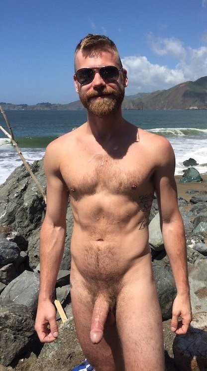 Photo by Nickplus33 with the username @Nickplus33, who is a verified user,  January 24, 2024 at 4:31 AM and the text says '#outdoors #otter #youngdilf #beard #hung #thickdick #ocean #lean'