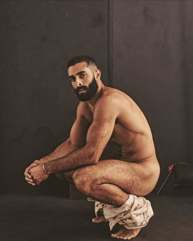 Photo by Nickplus33 with the username @Nickplus33, who is a verified user,  June 23, 2024 at 3:18 AM and the text says '#Ali #obsession #arab  #beard #toned #hairy'