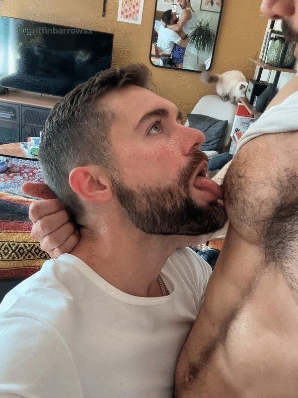 Photo by Nickplus33 with the username @Nickplus33, who is a verified user,  June 28, 2024 at 2:14 AM and the text says '#tongue #beard  #griffinbarrows #obsession'