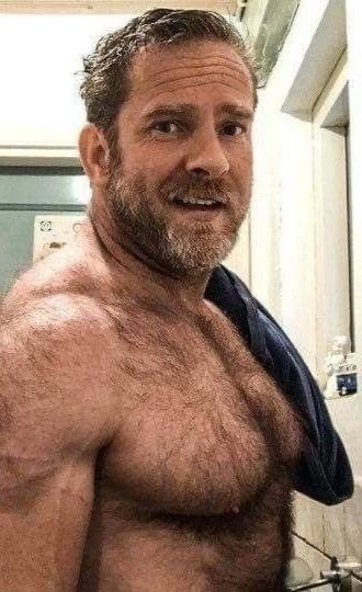 Photo by Nickplus33 with the username @Nickplus33, who is a verified user,  May 4, 2024 at 3:35 AM and the text says '#daddy #scruff  #hairy #beard #muscled #beefy'