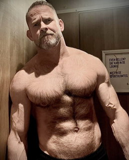 Photo by Nickplus33 with the username @Nickplus33, who is a verified user,  June 16, 2024 at 2:56 AM and the text says '#daddy #muscled #hairy #trimmed  #beard'