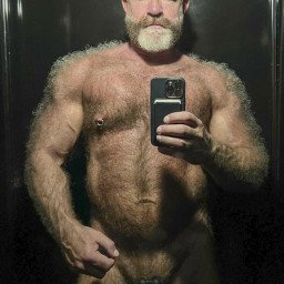 Watch the Photo by Nickplus33 with the username @Nickplus33, who is a verified user, posted on March 2, 2024 and the text says '#selfie #bear #beard #hairy #beefy #thickdick #cockring #bald #daddy'