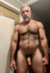 Photo by Nickplus33 with the username @Nickplus33, who is a verified user,  May 28, 2024 at 1:58 AM and the text says '#toned #hairy #bush #beard #daddy'