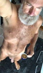 Photo by Nickplus33 with the username @Nickplus33, who is a verified user,  October 27, 2023 at 3:44 AM and the text says '#daddy #granddaddy #beard #hairy #coffee'