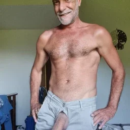 Photo by Nickplus33 with the username @Nickplus33, who is a verified user,  April 3, 2024 at 2:07 AM and the text says '#caps #daddy #granddaddy #hairy #trimmed  #beard #massivecock #hung #monstercock #reveal #uncut'
