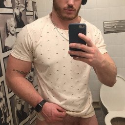Photo by Nickplus33 with the username @Nickplus33, who is a verified user,  February 5, 2024 at 5:04 AM and the text says '#youngdilf #thickdick #massivecock #fatcock #selfie #scruff  #chain  #hung'