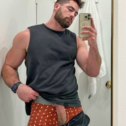 Photo by Nickplus33 with the username @Nickplus33, who is a verified user,  September 21, 2023 at 2:49 AM and the text says '#selfies #beard #ruggeryvaldivia #obsession #hung #reveal #thickdick #youngdilf'