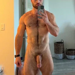 Photo by Nickplus33 with the username @Nickplus33, who is a verified user,  March 22, 2024 at 2:40 AM and the text says '#selfie #ruggeryvaldivia #toned #obsession #youngdilf #hung #thickdick #beard #thickdick #fatcock'