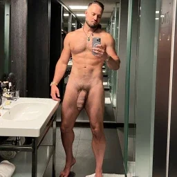Photo by Nickplus33 with the username @Nickplus33, who is a verified user,  May 13, 2024 at 5:10 AM and the text says '#selfie #youngdilf #chain #massivecock #uncut  #fatcock #bush #chain #hairychest #beard  #thickdick #beercandick'