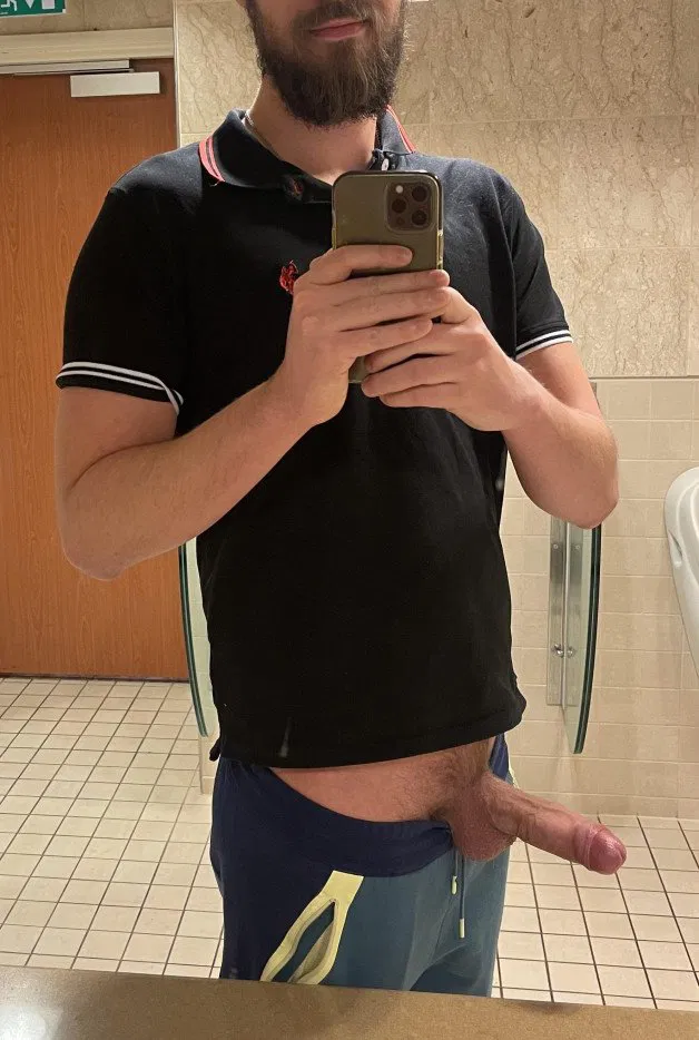 Photo by Nickplus33 with the username @Nickplus33, who is a verified user,  June 26, 2024 at 2:02 AM and the text says '#selfie #beard #hung #reveal #thickdick #uncut  #veiny #longdick #balls'