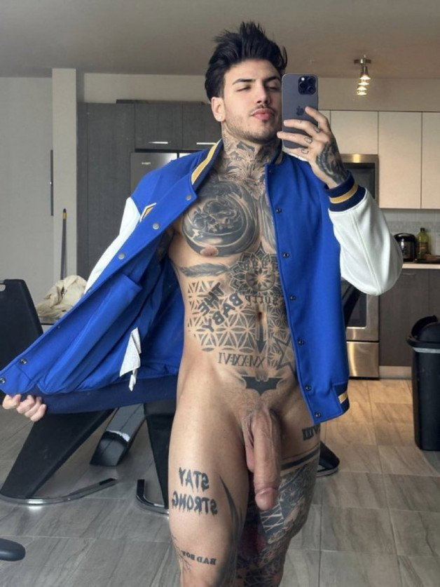 Watch the Photo by Nickplus33 with the username @Nickplus33, who is a verified user, posted on August 7, 2023 and the text says '#selfies #ink #muscled #hung #schlong #stud'
