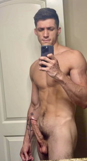 Photo by Nickplus33 with the username @Nickplus33, who is a verified user,  May 31, 2024 at 2:44 AM and the text says '#selfie #toned #longdick #spear #bush #smooth #otter  #hung'